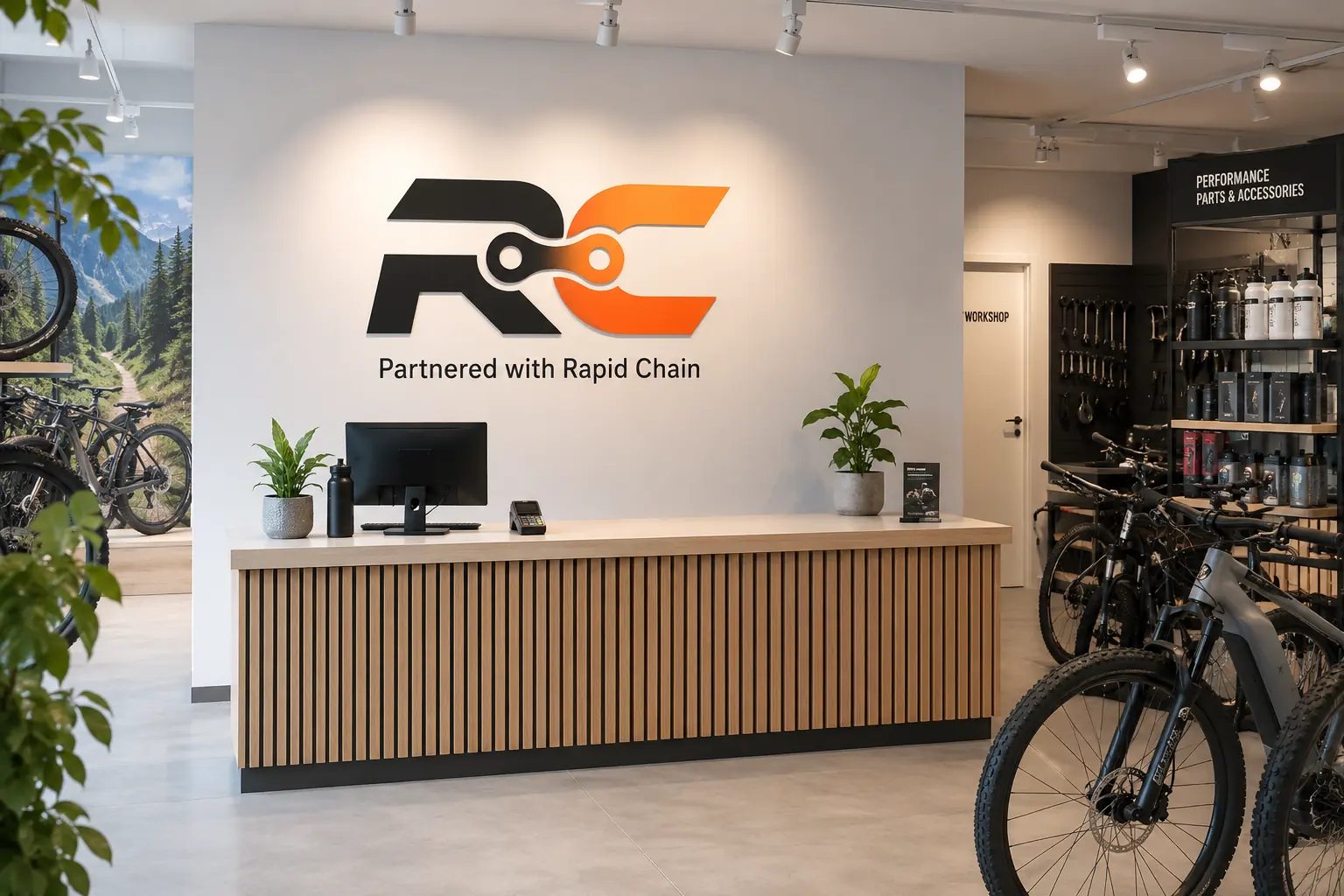 Una tienda de bicicletas asociada a Rapid Chain